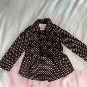 Girls Polka Dot Peacoat Size 2/3